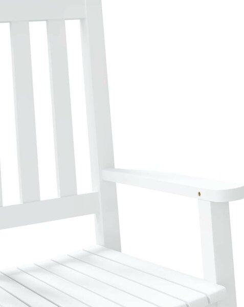VidaXL 2 db fehér tömör nyárfa gyerekhintaszék