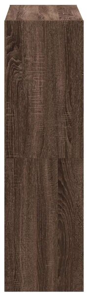 Fa Könyvespolc - 9 Rekeszes - Barna Tölgy - 102x32x108 cm