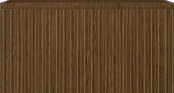 Mexen Rivel, fürdőszobaszekrény 90 cm, 1 fiók, rovátkolt, diófa, 91A20-09047-1-BF86