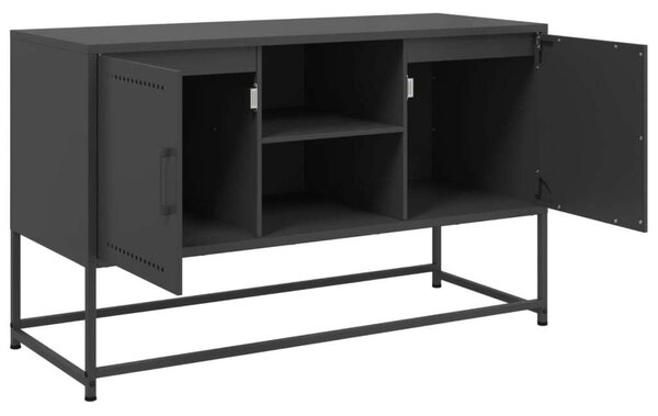 VidaXL TV-szekrény - Ipari Stílus - Fekete Acél - 100x40cm