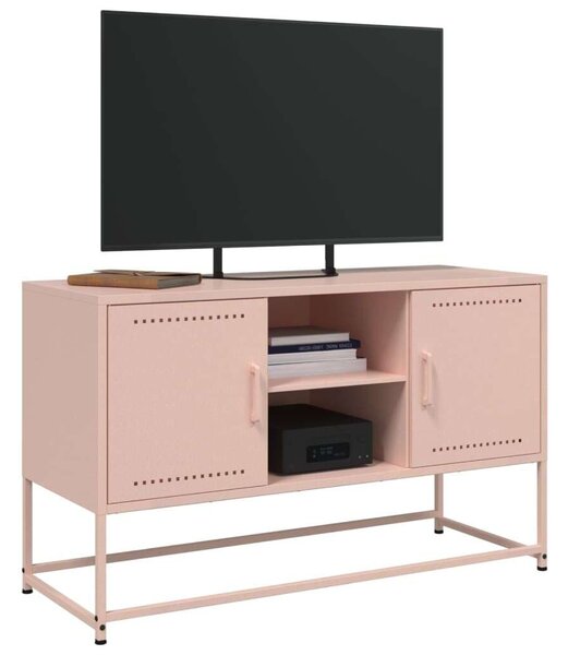 VidaXL Rózsaszín Acél TV-Szekrény - 100,5x39x60,5 cm
