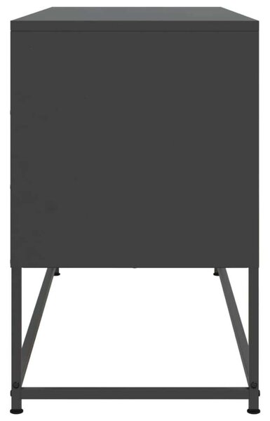 VidaXL TV-szekrény - Ipari Stílus - Fekete Acél - 100x40cm