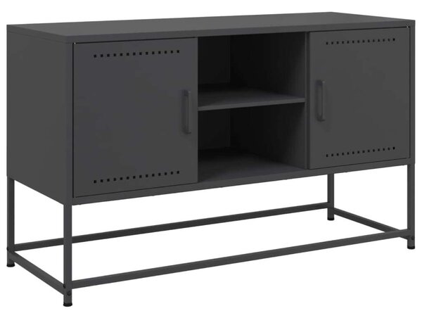 VidaXL TV-szekrény - Ipari Stílus - Fekete Acél - 100x40cm