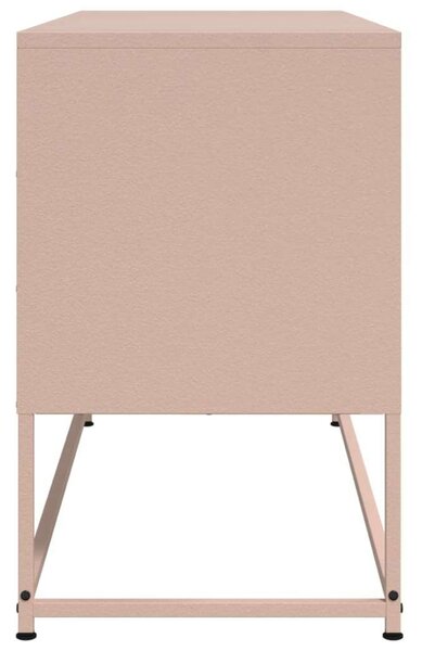 VidaXL Rózsaszín Acél TV-Szekrény - 100,5x39x60,5 cm