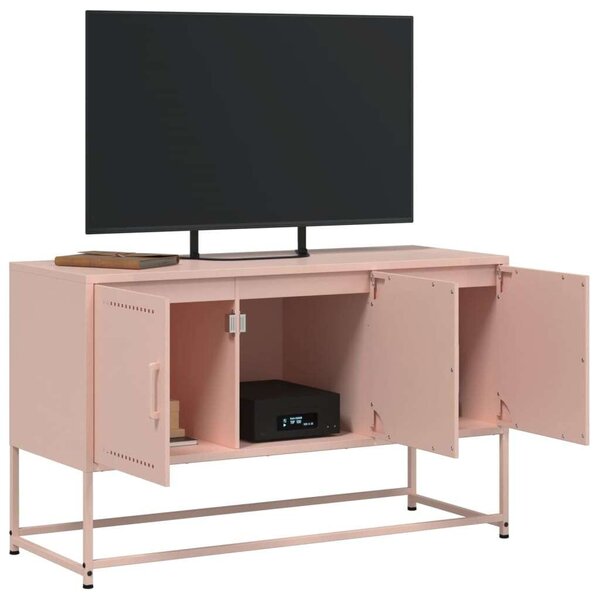VidaXL Rózsaszín Acél TV-szekrény - 100,5x39x60,5 cm