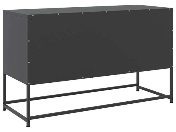 VidaXL TV-szekrény - Ipari Stílus - Fekete Acél - 100x40cm