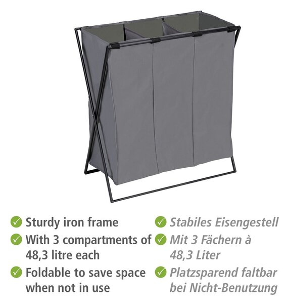 Textil szennyeskosár 145 l Trio – Wenko