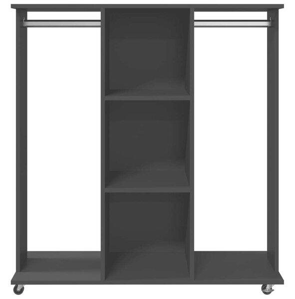 VidaXL Ruhásszekrény - Fa - Fekete - 102x38x110cm