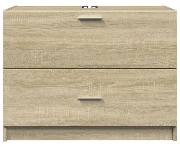VidaXL sonoma tölgy színű szerelt fa mosdószekrény 78x37x59 cm