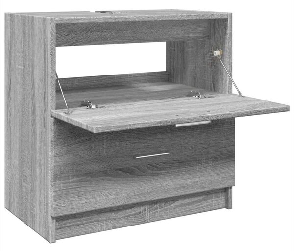 VidaXL szürke sonoma színű szerelt fa mosdószekrény 59 x 37 x 59 cm