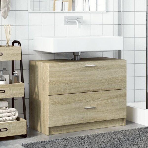 VidaXL sonoma tölgy színű szerelt fa mosdószekrény 78x37x59 cm