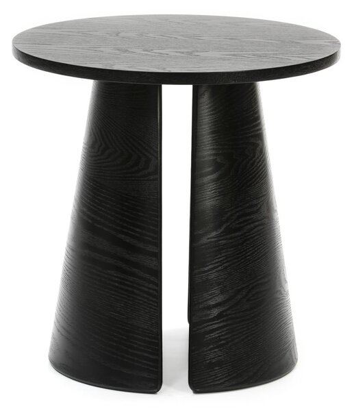 Cep fekete tárolóasztal, ø 50 cm - Teulat