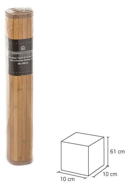 Mustársárga-barna bambusz futószőnyeg 60x200 cm – Casa Selección