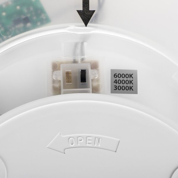 KANLUX KANLUX, AZPO LED mennyezeti lámpa, 225 mm átmérő, 11,8 W, 3000/4000/6000 K, IP54, fehér, 31512