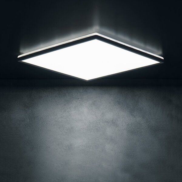 KANLUX KANLUX, AZPO LED mennyezeti lámpa, 225x225mm, 12.3W, 3000/4000/6000K, IP54, matt fekete, 31531