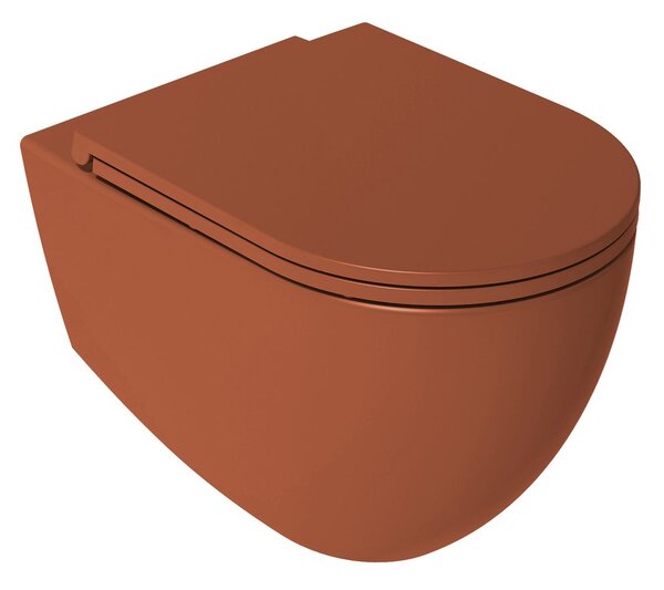 Isvea Isvea, INFINITY WC ülőke SLIM, lágyan záródó, Easy Take, terrakotta, 40KF0548I