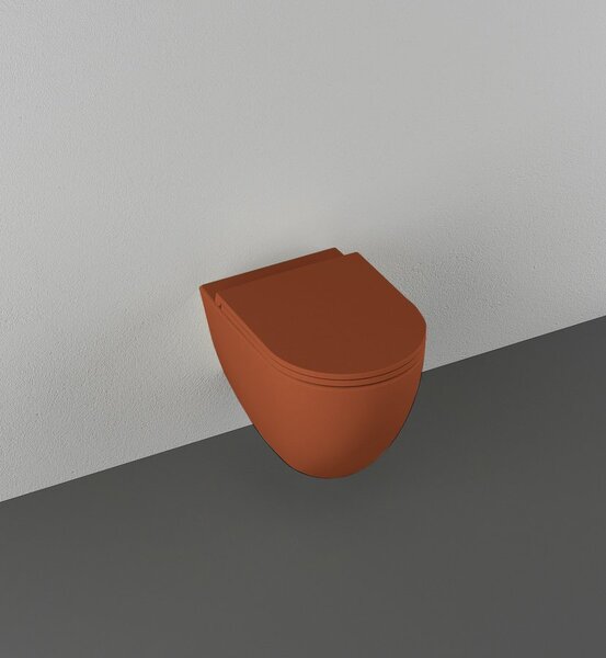 Isvea Isvea, INFINITY fali WC-csésze, perem nélküli, 36,5x53cm, terrakotta, 10NF02005-2U