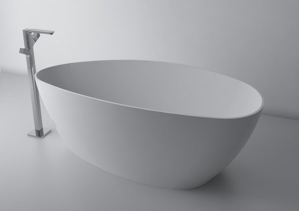 Gelco Gelco, ELIPSIE - kád, 1570x700x560mm, öntött márvány, űrtartalom 260l, fehér fényű, GVEL1570