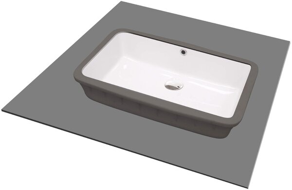 Deante Temisto, süllyesztett kerámia mosogató 500x300x173 mm, fehér fényes, DEA-CDT_6U5U