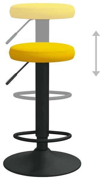 VidaXL 2 db mustársárga bársony bárszék
