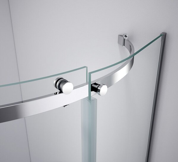 Polysan Polysan, THRON ROUND negyedkör alakú zuhanyfal 900x900 mm, átlátszó üveg, jobb oldali, TL2690R-5005