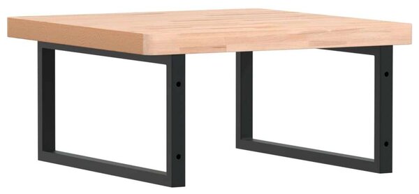 VidaXL Falra Szerelhető Mosdópolc - Bükkfa - 60x60 cm