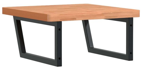 VidaXL Falra Szerelhető Mosdópolc - Bükkfa - 60x60 cm