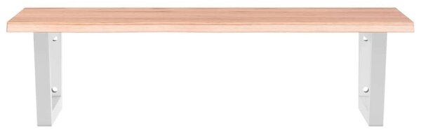 VidaXL Falra Szerelhető Mosdópolc - Tömör Tölgyfa - 80cm