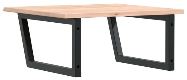 VidaXL Falra Szerelhető Mosdópolc - Tömör Tölgyfa - 60x60 cm
