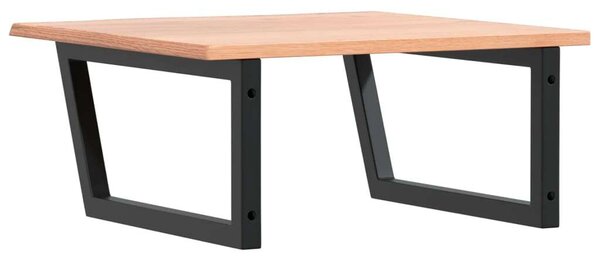 VidaXL Falra Szerelhető Mosdópolc - Tömör Tölgyfa - 60x60cm