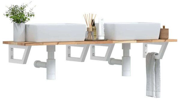 VidaXL Akácfa Mosdópolc - Falra Szerelhető - 120cm