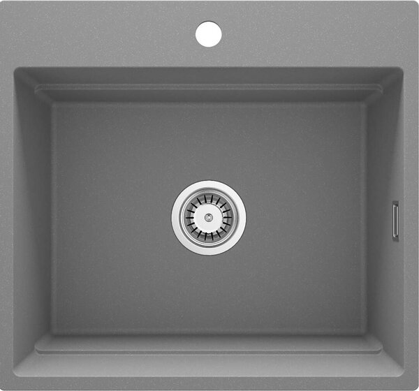 Deante Magnetic, 1 kamrás gránit mosogató 560x520x220mm, szürke metál, DEA-ZRM_S10A