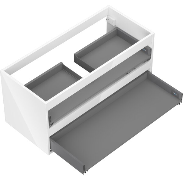 Mexen Box-A, fali szekrény 100 cm, 2 fiók, fényes fehér, 91AX0-1000-470-2-00