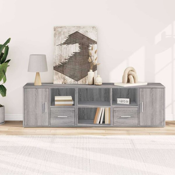 VidaXL szürke sonoma színű szerelt fa sarokszekrény 160 x 40 x 45 cm