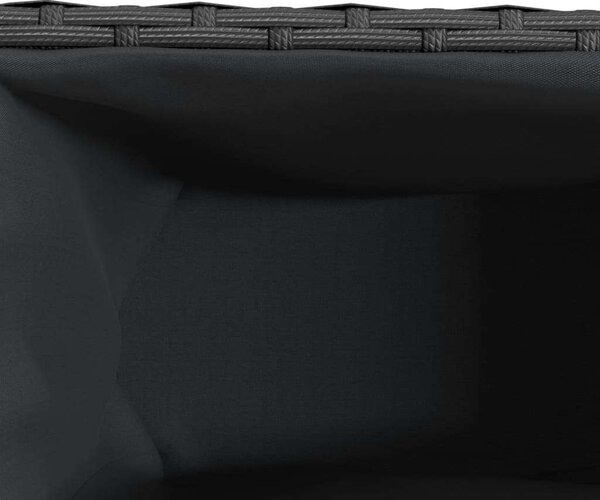 VidaXL fekete polyrattan kerti ültetőláda 3 cseréppel 105x30x32 cm