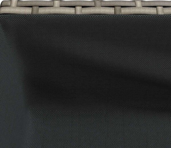 VidaXL szürke polyrattan kerti ültetőláda polccal