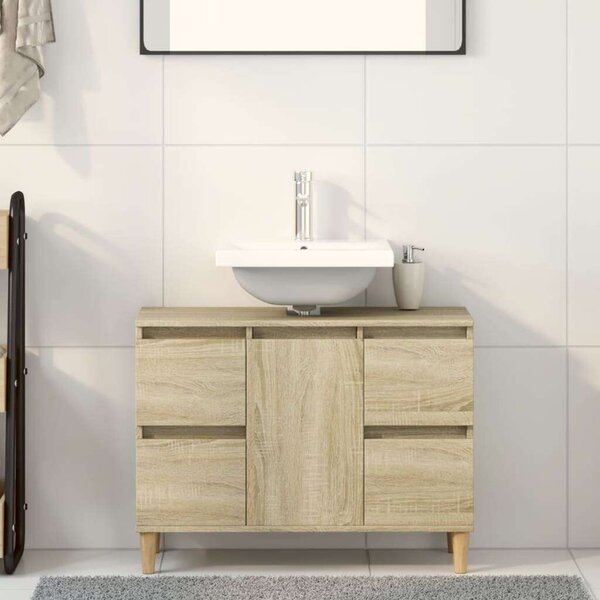 VidaXL Sonoma Tölgy Mosdószekrény - 80x33x60 cm