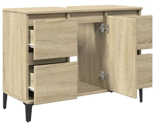 VidaXL Sonoma Tölgy Mosdószekrény - 80x33x60 cm