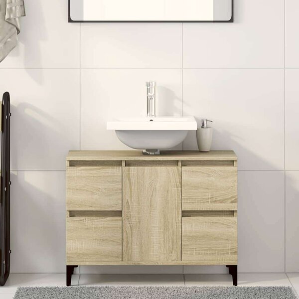 VidaXL Sonoma Tölgy Mosdószekrény - 80x33x60 cm