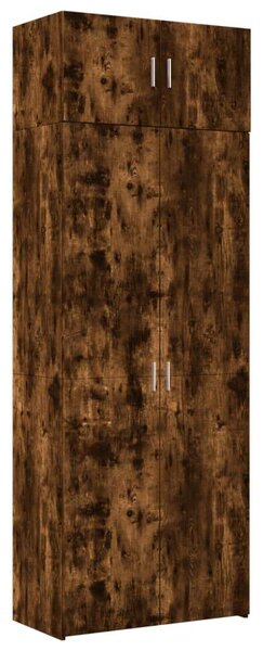 VidaXL füstös tölgy színű szerelt fa tárolószekrény 80 x 42,5 x 225 cm