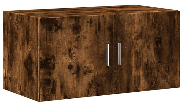 VidaXL füstös tölgy színű szerelt fa tárolószekrény 80 x 42,5 x 225 cm