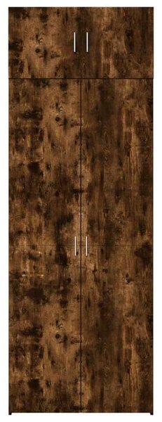 VidaXL füstös tölgy színű szerelt fa tárolószekrény 80 x 42,5 x 225 cm