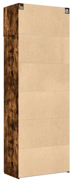 VidaXL füstös tölgy színű szerelt fa tárolószekrény 80 x 42,5 x 225 cm