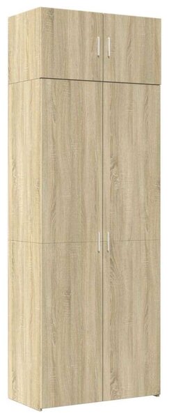 VidaXL sonoma tölgy színű szerelt fa tárolószekrény 80 x 42,5 x 225 cm