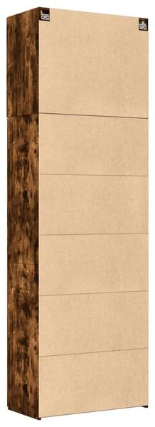 VidaXL füstös tölgy színű szerelt fa magasszekrény 80 x 42,5 x 249 cm