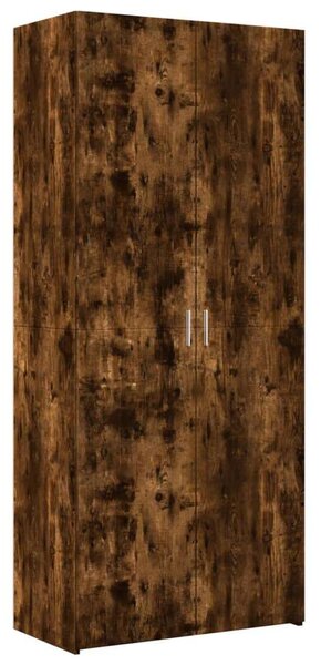 VidaXL füstös tölgy színű szerelt fa tárolószekrény 80 x 42,5 x 225 cm