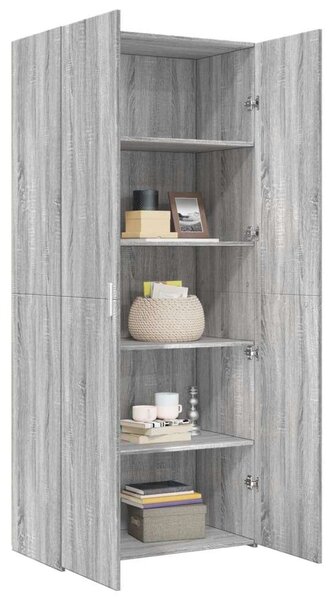 VidaXL szürke sonoma szerelt fa magasszekrény 80 x 42,5 x 185 cm