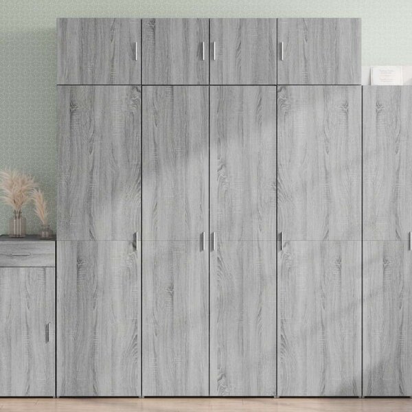 VidaXL szürke sonoma szerelt fa magasszekrény 80 x 42,5 x 185 cm