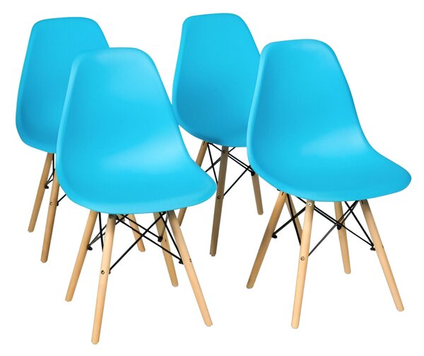 4 db modern szék beltérre, vagy kültérre - kék