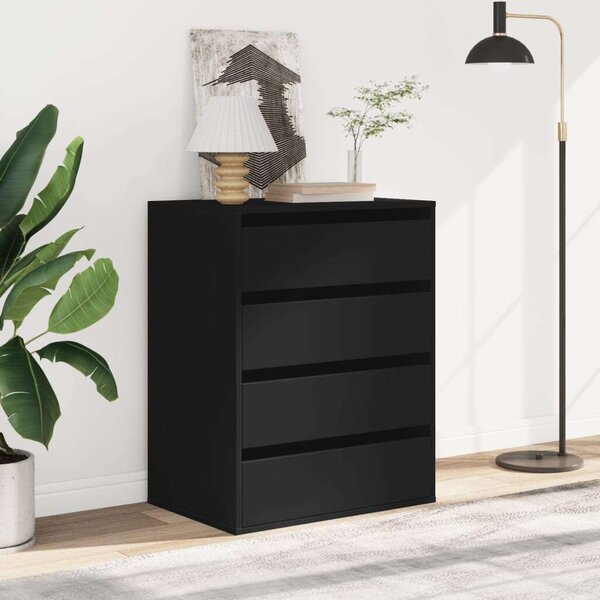 VidaXL Fekete Fiókos Sarokszekrény - 60x41x76 cm